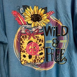 Girly girl wild & free tee